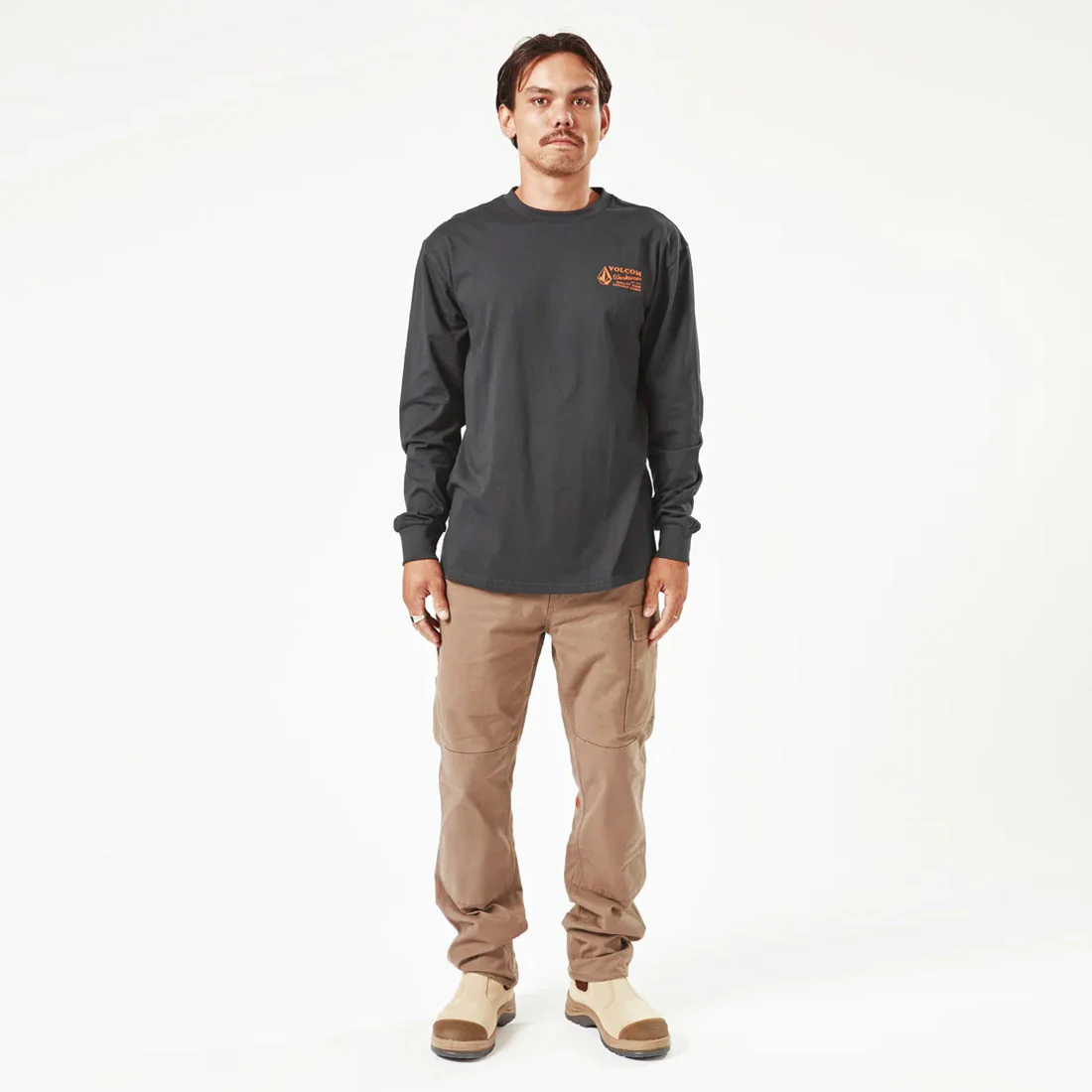 VOLCOM Workwear Long Sleeve Tee - Black - Image 5
