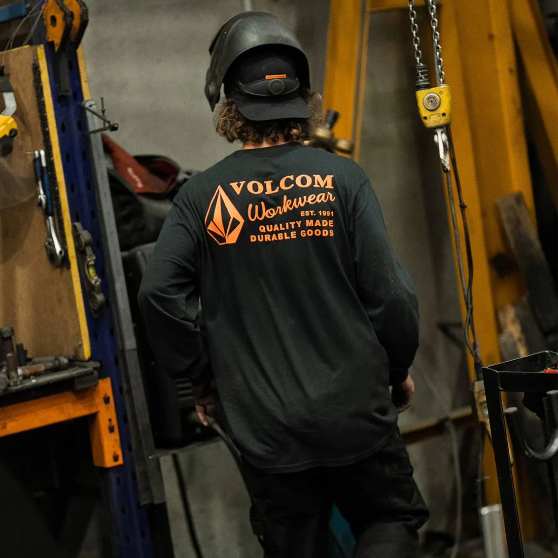 VOLCOM Workwear Long Sleeve Tee - Black - Image 6