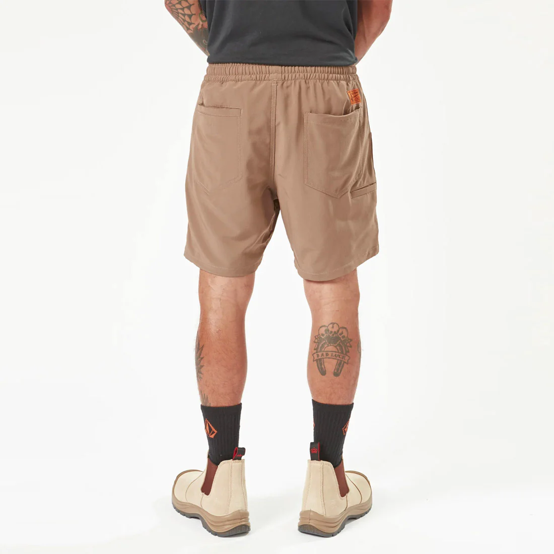VOLCOM Workwear Rack Elastic Waist 17" Hybrid Short - Brindle - Image 3