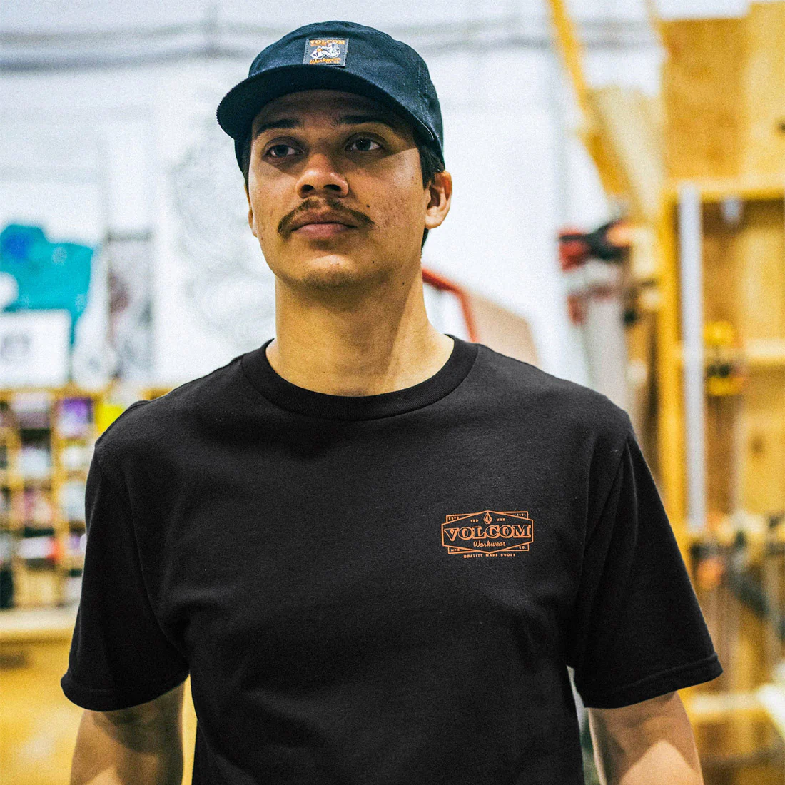 VOLCOM Workwear Union Tee - Black - Image 3