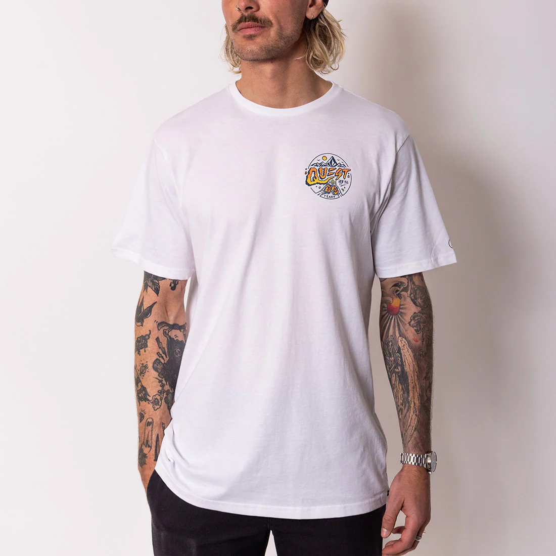 VOLCOM X QUEST Chairlift Tee - White - Image 4