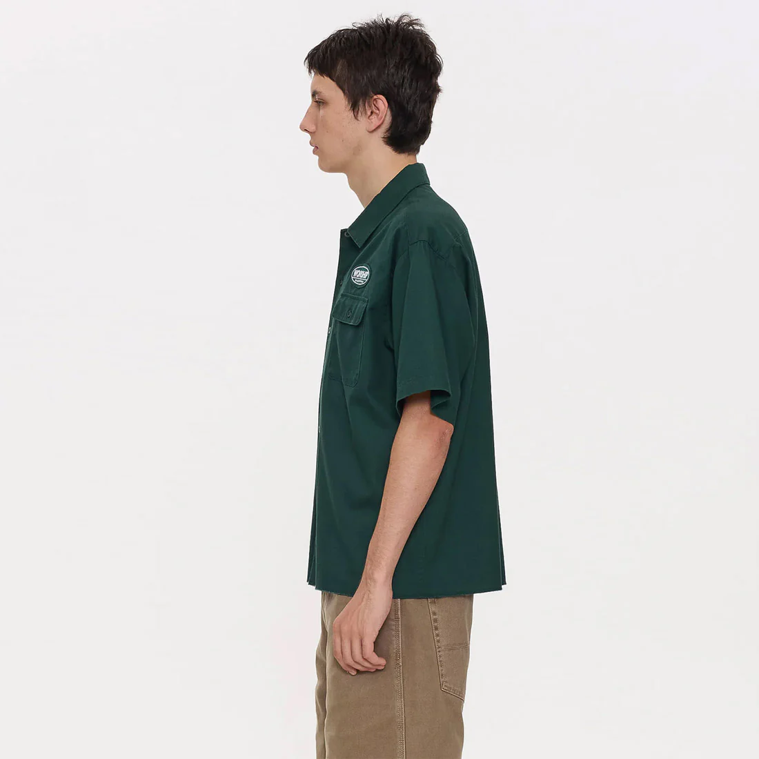 WORSHIP Department Short Sleeve Workshirt - Hunter Green - Image 3