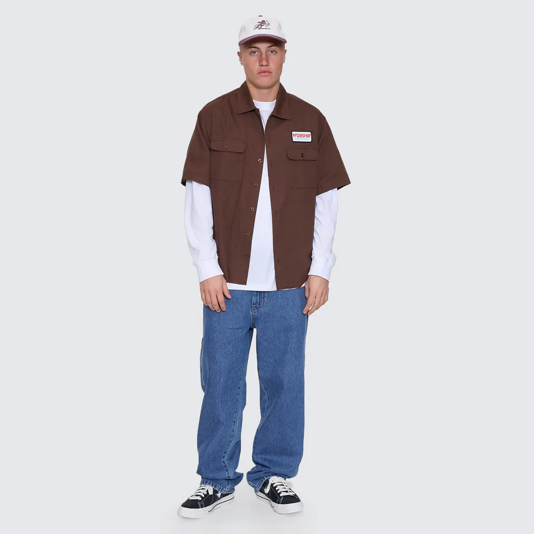 WORSHIP Preparation Short Sleeve Work Shirt - Ganache - Image 4